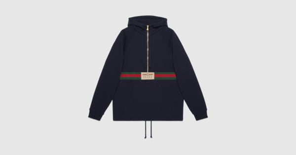 Web with vintage Gucci logo sweatshirt