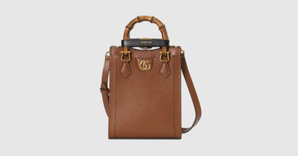 グッチ ダイアナ〕ミニ トートバッグ ・ブラウン レザー | GUCCI公式