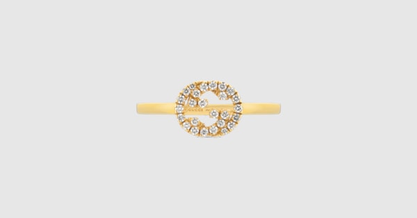 Gucci Interlocking diamond 18k ring in 18k yellow gold | GUCCI® US