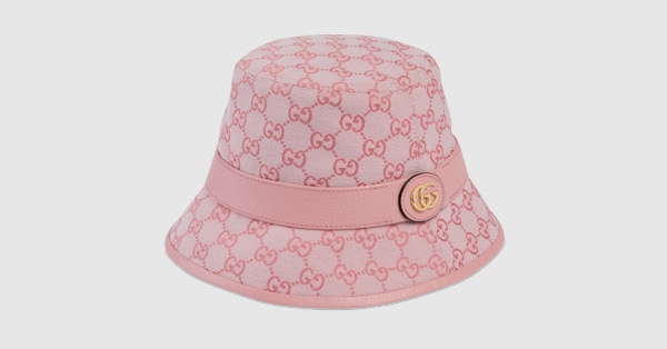 GUCCI バケハ♡♡GGキャンバス GG canvas bucket hat in pink | GUCCI® CA