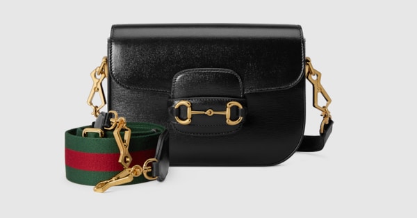Gucci Horsebit 1955 small shoulder bag in black leather