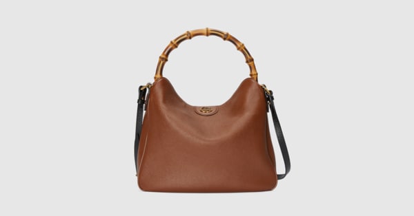 Gucci Diana large shoulder bag in brown leather | GUCCI® US