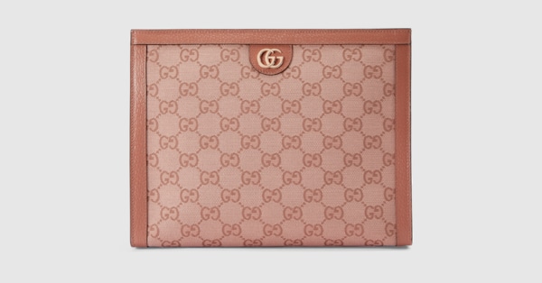 Ophidia pouch in pink canvas | GUCCI® SG