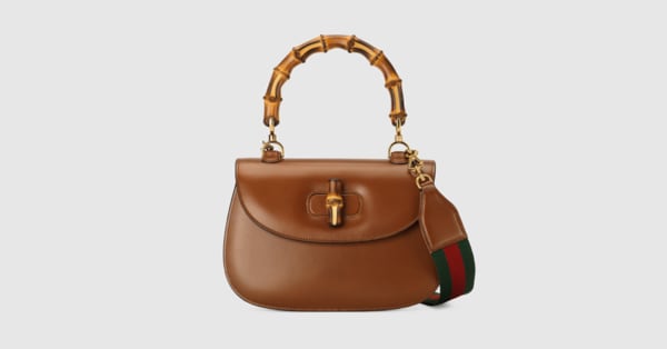 Gucci Bamboo 1947 medium bag in brown leather | GUCCI® US
