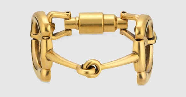 Horsebit bracelet in gold-toned metal | GUCCI® US