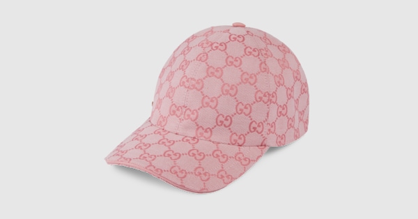 グッチ　キャップ GG canvas baseball hat in pink | GUCCI® US
