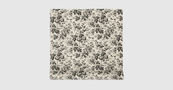 Herbarium print wallpaper in black Herbarium | GUCCI® CA