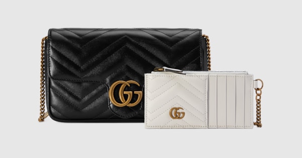 GGマーモント〕スモール ショルダーバッグ ・ブラック レザー | GUCCI公式