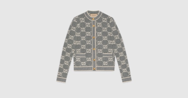 ★新作★GUCCI グッチ GG JACQUARD WOOL CAPE 8178313G200 Gucci - Jacquard wool cape brown - The Corner