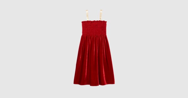 Gucci red velvet clearance dress