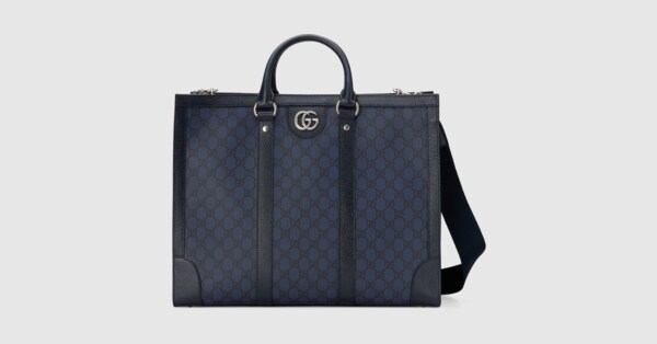 Gucci Men's Ophidia Leather-trimmed Tote Bag