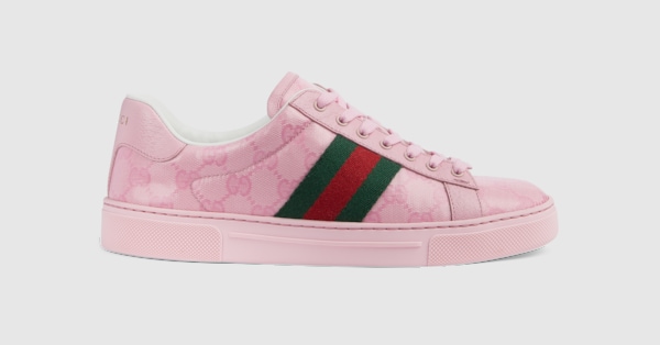 Sneakers Gucci Ace con tribanda Web para mujer incristales GG