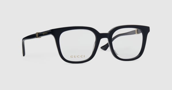 Monture optique rectangulaire en noir GUCCI® FR