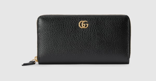 GUCCI/ダブルG ウォレット 日本限定 ダブルG ジップアラウンドウォレット ・ブラック