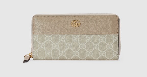 GUCCI様 ダブルG バイカラー ジップアラウンドウォレット ・オートミール