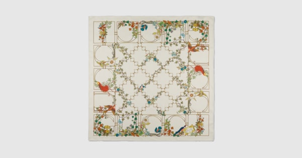 【関税・送料込み】GUCCI Animal And Floral Print Foulard Animal floral-print scarf | Gucci | OTTODISANPIETRO