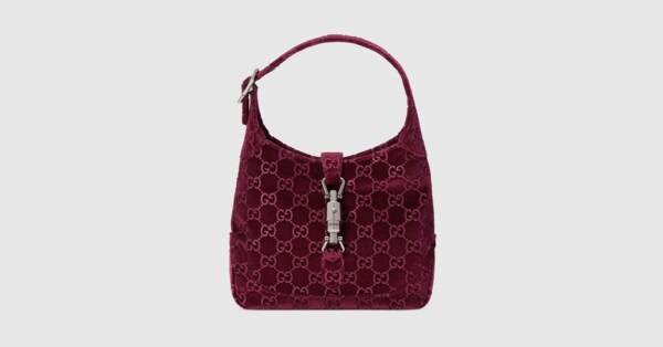 Gucci maroon hot sale velvet bag