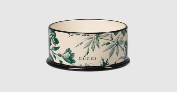 グッチ デコールハーバリウム プリント スモール ペット ボウル