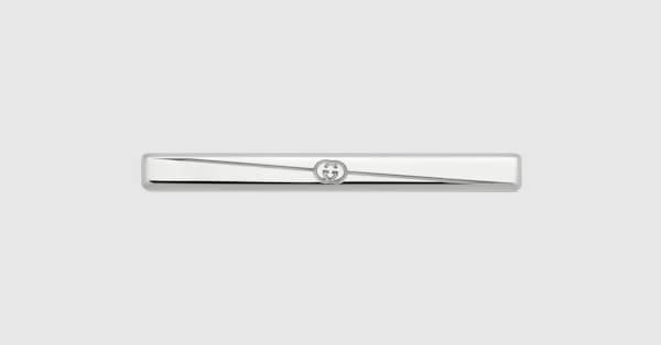 GUCCI インターロッキング ゴールド ネクタイピン カフリンクス セット ダイアゴナル インターロッキングG ネクタイピン ・スターリング