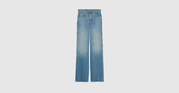 Denim pant in blue | GUCCI® US