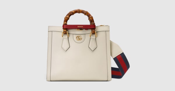 Gucci Diana medium tote bag in white leather | GUCCI® CA