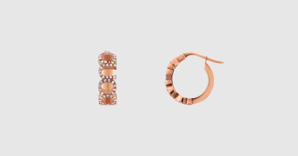 極美品✨️ GUCCI グッチ フープ ピアス シルバー Gカット 925