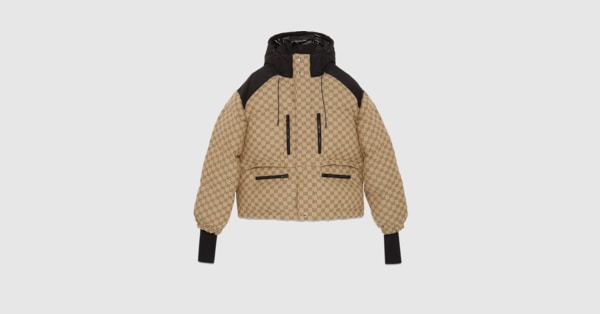 GGキャンバス ボンバージャケット ・キャメル＆エボニー | GUCCI公式