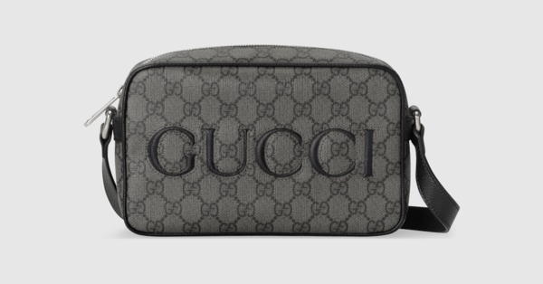 Gucci mini shoulder bag in grey and black GG Supreme | GUCCI® 香港