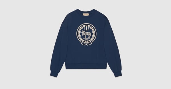 GUCCIコットン スウェット 24-25新作 グッチ コットンジャージー スウェットシャツ (GUCCI