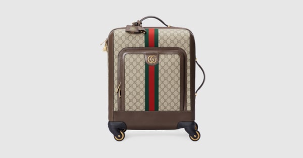 GUCCI SAVOY スモールキャビントロリーバッグ GG グッチ サボイ Gucci Savoy small cabin trolley in beige and ebony GG