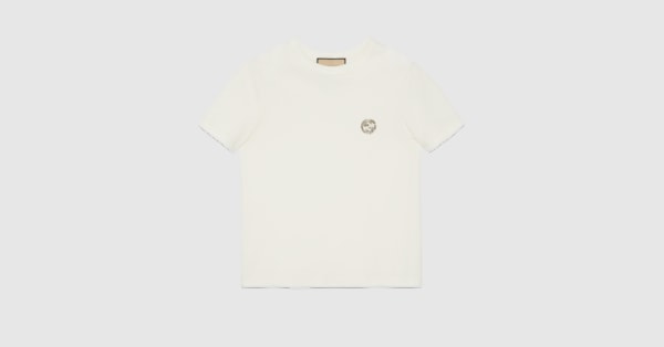 【極美品】　グッチ　GGロゴ　インターロッキング　シェリーライン　Tシャツ GUCCI - グッチ Tシャツ 半袖 刺繍 インターロッキングG ロゴ