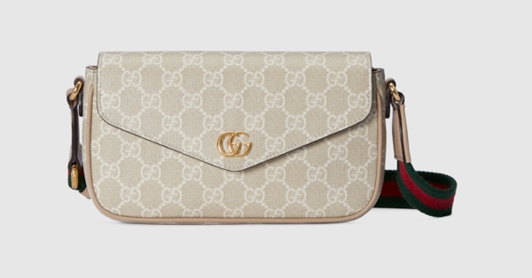 Ophidia pochette in beige and oatmeal Supreme | GUCCI® US