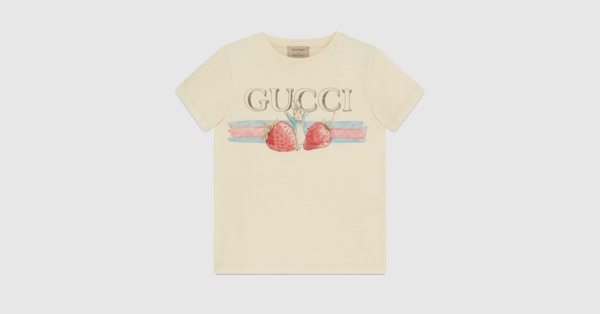 GUCCI PETER RABBIT コラボ Tシャツ クリーム色 Gucci Ivory Peter Rabbit Logo T-Shirt | Junior Couture