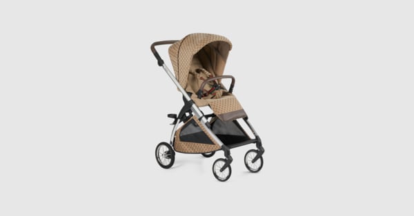 Gucci Stroller in beige and ebony GG canvas | GUCCI SI