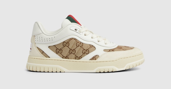 Women's Gucci Re-Web trainer in Original GG canvas | GUCCI® UK