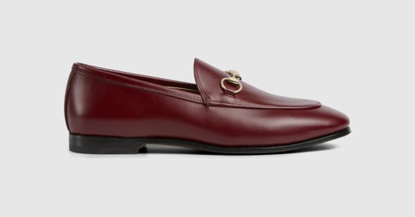Women's Gucci Jordaan loafer in Rosso Ancora leather | GUCCI® US