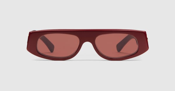 Gucci red hot sale square sunglasses