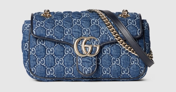 Gucci marmont bag blue sale