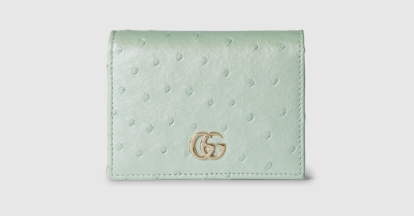 ダブルG オーストリッチ カードケース ウォレット（コイン＆紙幣入れ