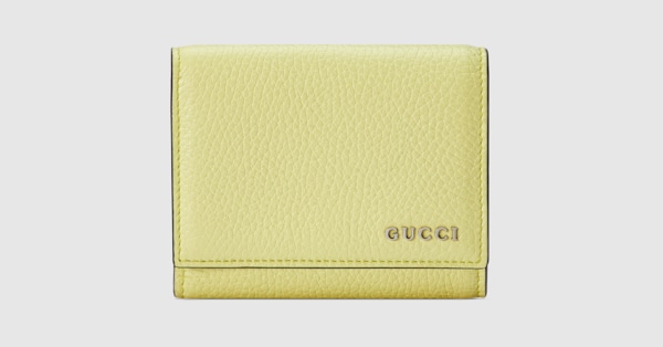 【美品&激レア】GUCCI 折り財布 グリーン レザー ゴールド金具 ロゴ有り 771210_AADD8_7227_001_080_0000