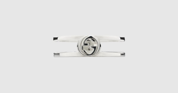 Gucci Interlocking ring in 925 sterling silver | GUCCI® US