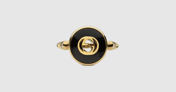 GUCCI オープンワークリング　13号⭐︎グッチ⭐︎ Gucci Interlocking 18k ring in 18k yellow gold | GUCCI® US