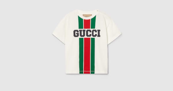 GUCCIキッズTシャツセット GUCCIベビーTシャツ グッチキッズTシャツ ベビー〕プリント コットン Tシャツ ・ホワイト | GUCCI公式