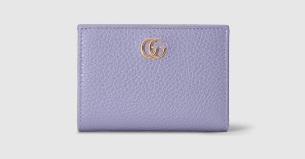ダブルG 二つ折りウォレット ・ライラック レザー | GUCCI公式