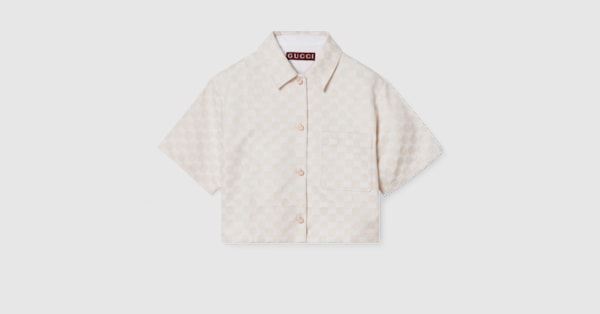 グッチ レディース ウェアGGコットンギャバジン シャツ | GUCCI® JP