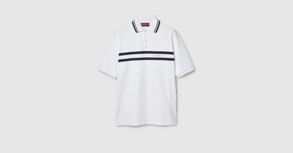 グッチ メンズ ホワイト ポロシャツ グッチ | メンズ ポロシャツ | GUCCI® JP