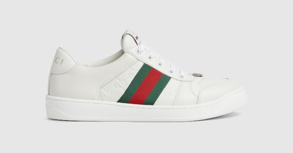 Women's Screener sneaker in white leather | GUCCI® US