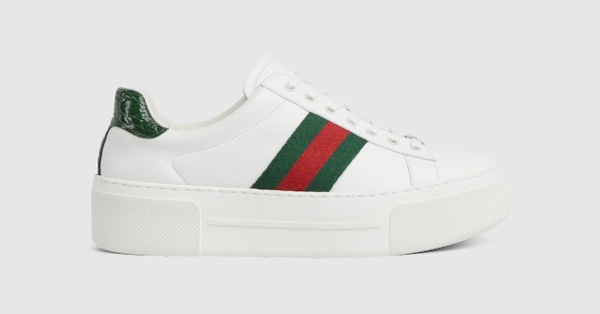 【送料込み】SALE!!Gucciグッチ♪ALEJANDRO Women's Gucci Ace sneaker wiith Web in white leather | GUCCI® US
