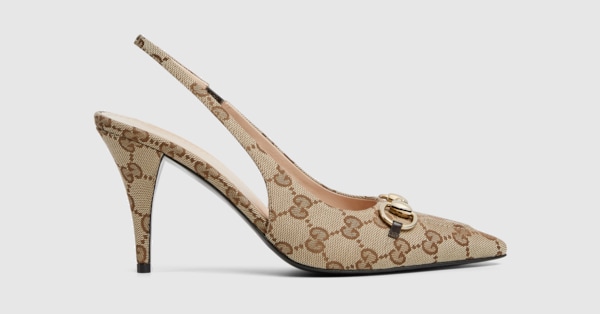 GUCCI モノグラム　ミュール　35C Gucci モノグラム ローファー | ニュートラル | FARFETCH JP