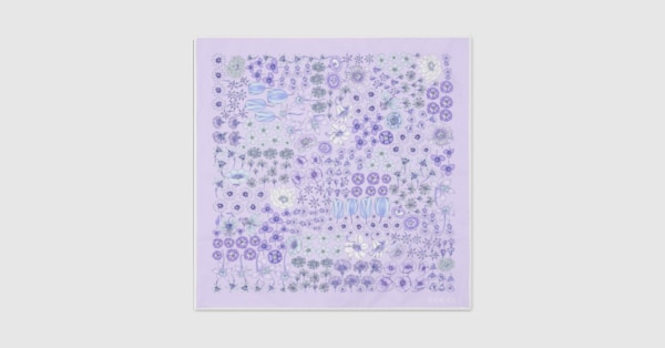 日本限定 プリント コットン ハンカチ ・ライラック | GUCCI公式